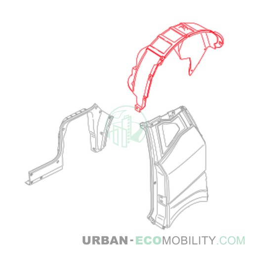 [SIL A SUPP S04-461029-00] Garde-boue arrière gauche - SILENCE