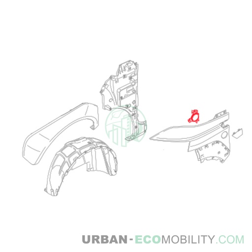 [SIL S04-461300-00] Left side reflector - SILENCE