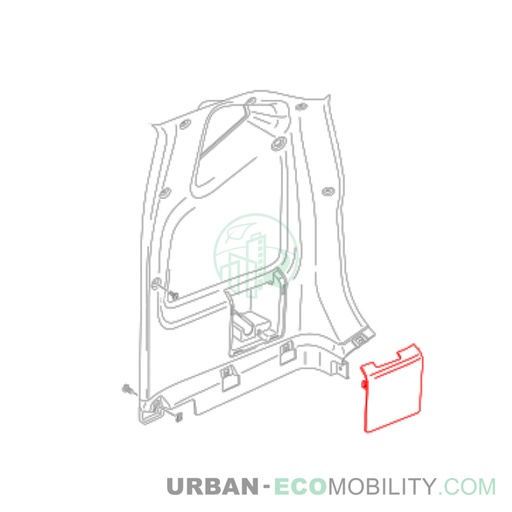 [SIL S04-471007-00] Right rear belt cover - SILENCE