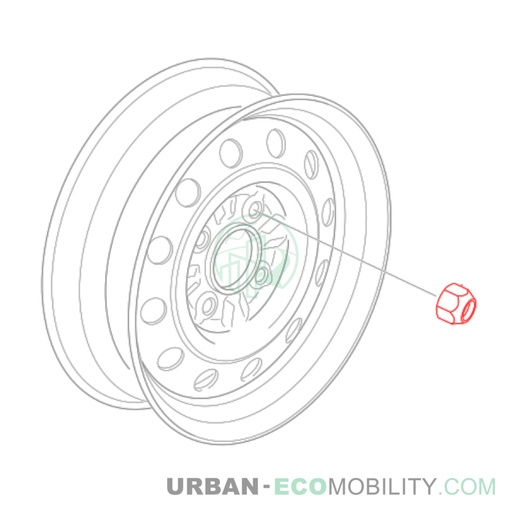 [SIL S04-507006-00] Wheel nut M10 - SILENCE
