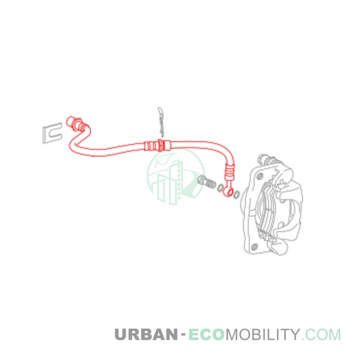 [SIL S04-700001-00] Front left brake hose - SILENCE