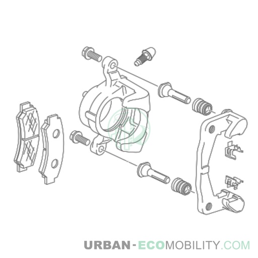 [SIL S04-701100-00] Front left caliper assembly - SILENCE