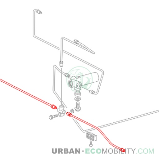 [SIL S04-704001-00] Front rigid brake line - SILENCE