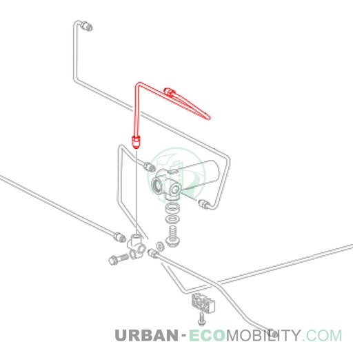[SIL S04-704006-00] Front rigid brake line - SILENCE