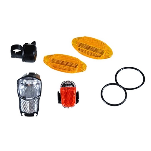 [CGN 492988] Kit éclairage vélo avec catadioptres et sonnette - CGN