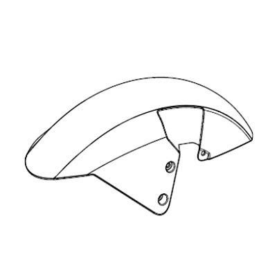 [NIU 30406296] Garde-boue avant, blanc - NIU