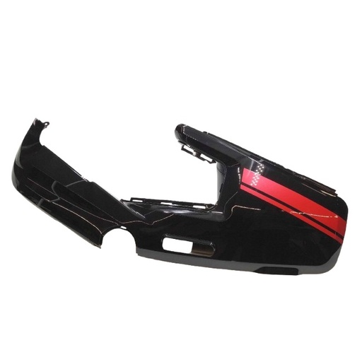 [NIU 30408059] Carénage latéral gauche, noir, bandes rouges - NIU