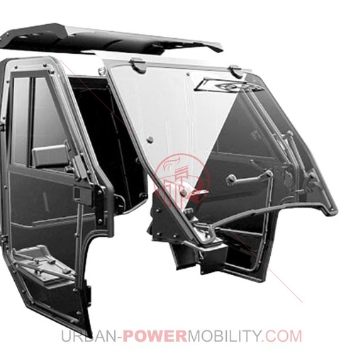 [SEG 000789] Kit cabine complète avec chauffage et essuis-glace, FUGLEMAN UT10 - SEGWAY POWERSPORT
