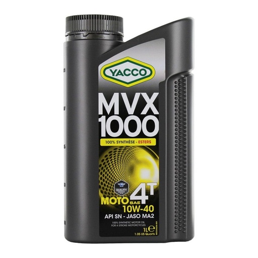 [YAC 3344-01L] Huile pour moteur 4 temps MVX 1000 4T 10W40, 1 litre - YACCO