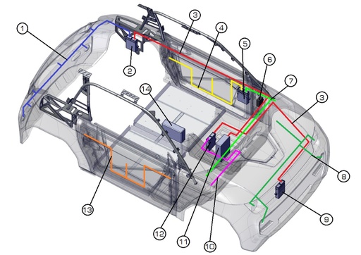 [TAZ ZZ30050280000] Driver's door wiring - TAZZARI