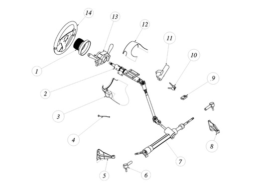 [TAZ ZZ2603280CM00] Lower shell under the steering wheel - TAZZARI