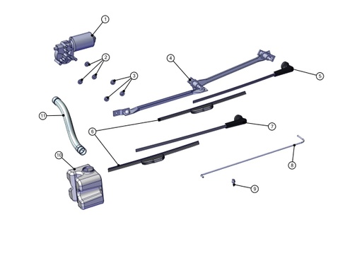[TAZ ZZ3111038CM00] Windscreen washer tube extension - TAZZARI