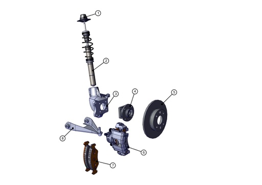 [TAZ ZZ26110170003] Front shock absorber - TAZZARI