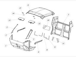 [TAZ ZZ2603074PL00] Cache du boîtier de batteries droit - TAZZARI