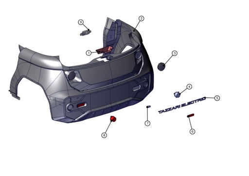 [TAZ ZZ3003012PL00] Trunk lock lower case - TAZZARI