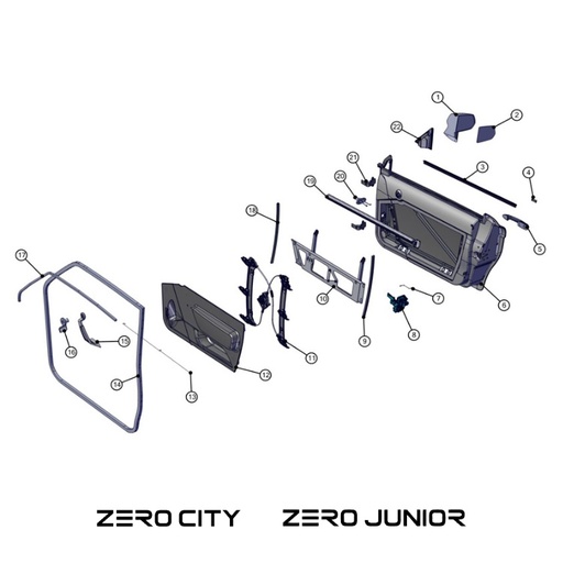 [TAZ ZZ2603441CM01] Additional door gasket CITY / JUNIOR - TAZZARI