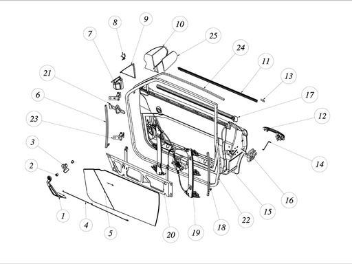 [TAZ ZZ2603083PL00] Right door outer triangular element - TAZZARI