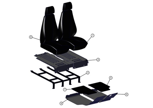 [TAZ ZZ31030260000] Left front floor fairing - TAZZARI