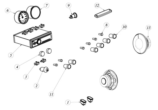 [TAZ ZZ2605094CM00] Hazard switch - TAZZARI