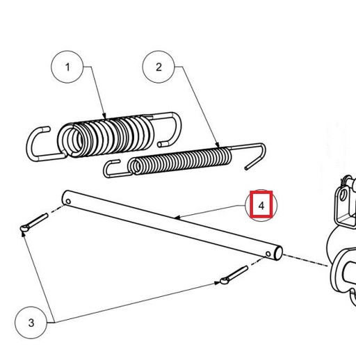 [SIL S01-48093-00] Center stand axle - SILENCE