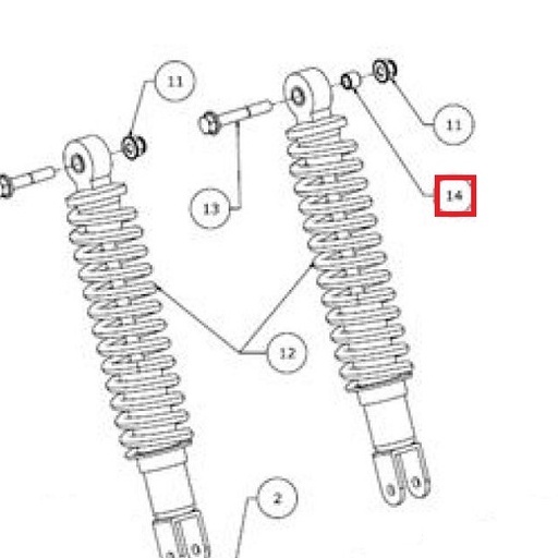 [SIL S02L-62095-00] Rear shock absorber ring - SILENCE