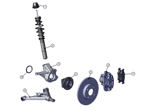[TAZ ZZ27110860001] Front brake disc - TAZZARI